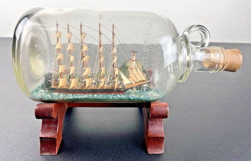 Ship glass bottle - ship, in