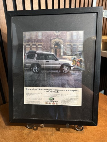 Framed vintage land rover - framed,